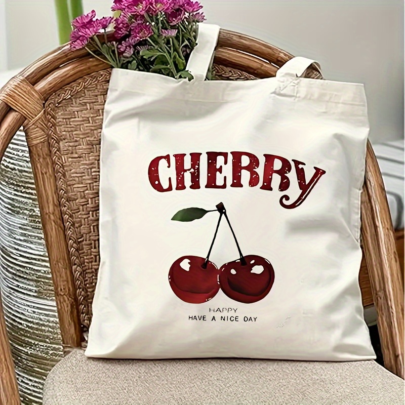 cherry tote bag sold on Temu United States