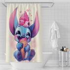 1 4pcs with ice cream from pattern shower curtain set shower curtain with 6 12 hooks non slip bath rug u shape mat toilet lid cover pad home decor bathroom full set bathroom accessories gifts gifts for family
