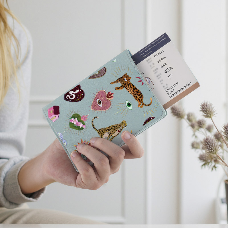 TEMU A Travel Passport Holder With Multiple Card Slots, , Travel Accessory, Passport Protector, Portable Folder, Wallet Card Holder, Multifunctional