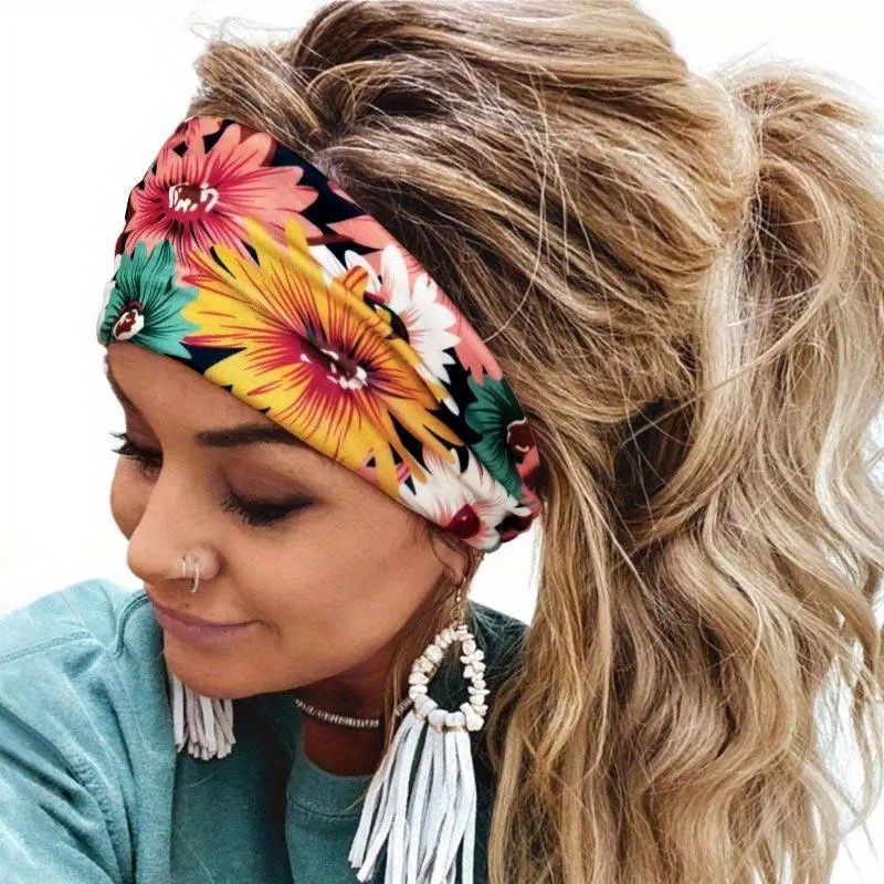 DRESHOW 6 Pezzi Fasce Ampie per le Donna Extra Large Turbante Fascia