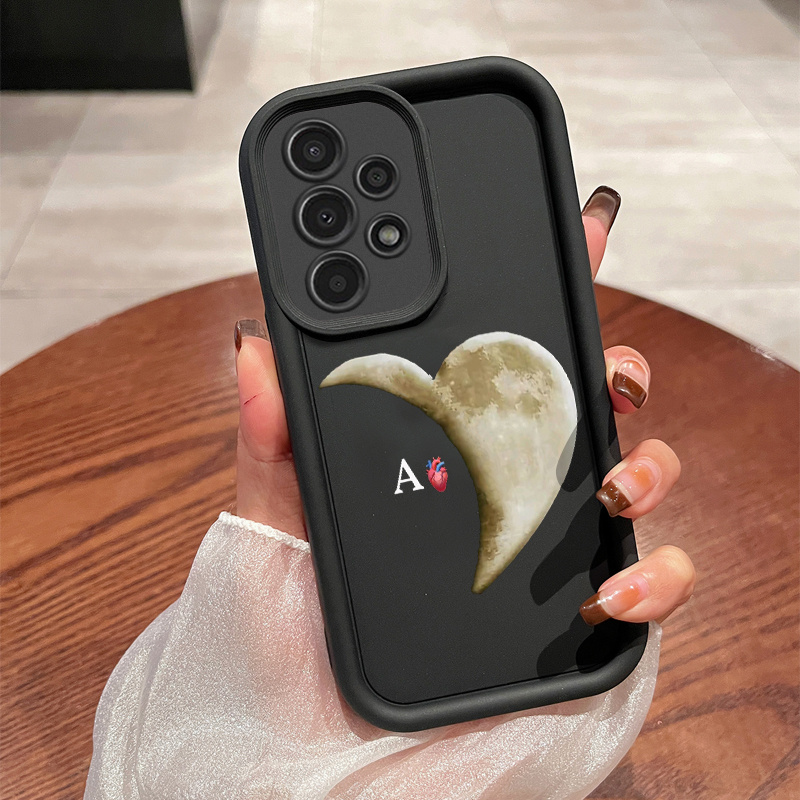 TEMU Stylish Moon Letter A Pattern Phone Case For Galaxy A01/a02s/a03/a03s/a05/a10s/a11/a12/a13/a14 5g/a15
