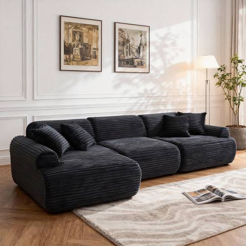 105 modular sectional sofa couch boneless couch compressed couch detachable and washable replaceable sofa cover modern woven textured upholstery convertible l shaped room