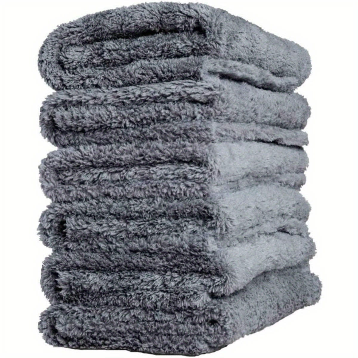 E-shop 4/6er-Pack Ultrasoft Mikrofaser Auto Handtücher, 380Gsm Kantenloses Detailing Tuch für Autowäsche, Innen-/Aussenreinigung, Trocknen & Polieren -