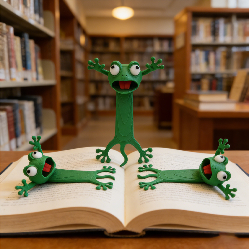 whimsical 3d slouchy frog bookmark reading book clip creative cute cartoon stationery single piece frog bookmark creatively shaped bookmark office supplies a great gift for friends   more