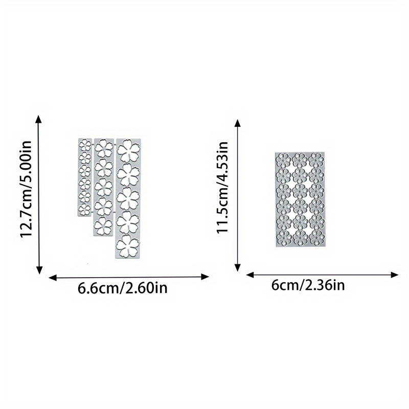 E-shop 2 Stück super preiswert. Kreative Blumen + ausgeschnittene Blume Metall-Schneidform, DIY Schneidebuch, Handbuch-Messer-Formmaterial,
