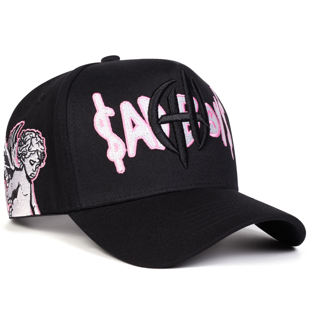 TEMU Men's H-letter Embroidered Baseball -panel Hat Outdoor Adjustable Casual Hat Suitable For Spring/autumn Travel Beach Parties