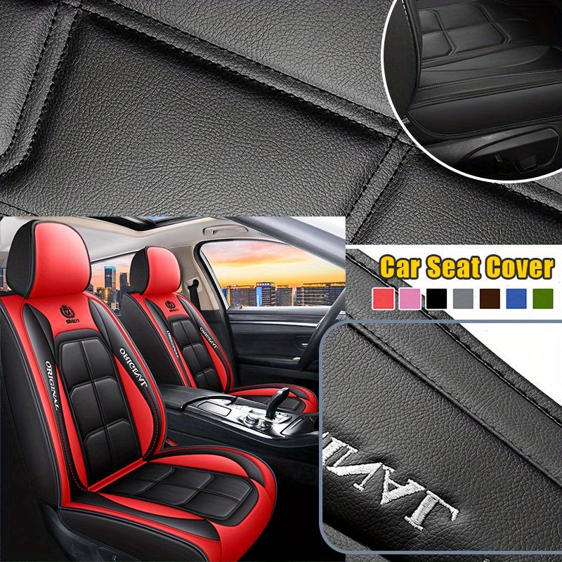 durable comfortable premium leather car seat cover Temu Mauritius