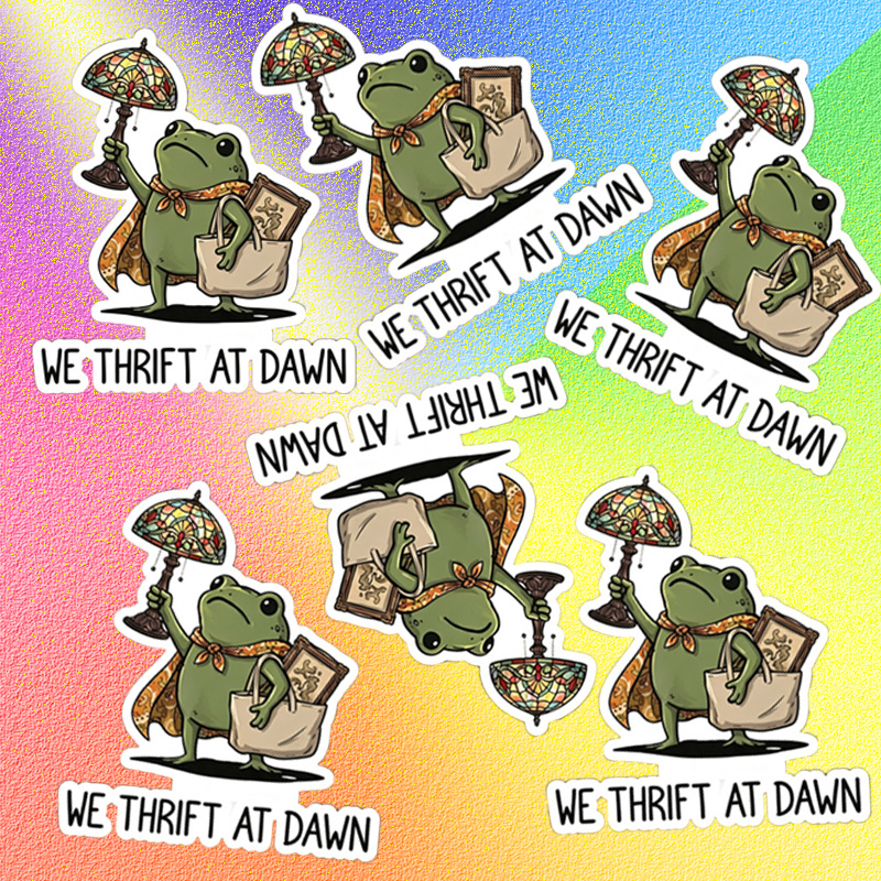 TEMU 6pcs "we Save " Stickers, Fun Frog Stickers, Water Bottle Stickers, Stickers, Cute Stickers, Laptop Stickers, Stickers