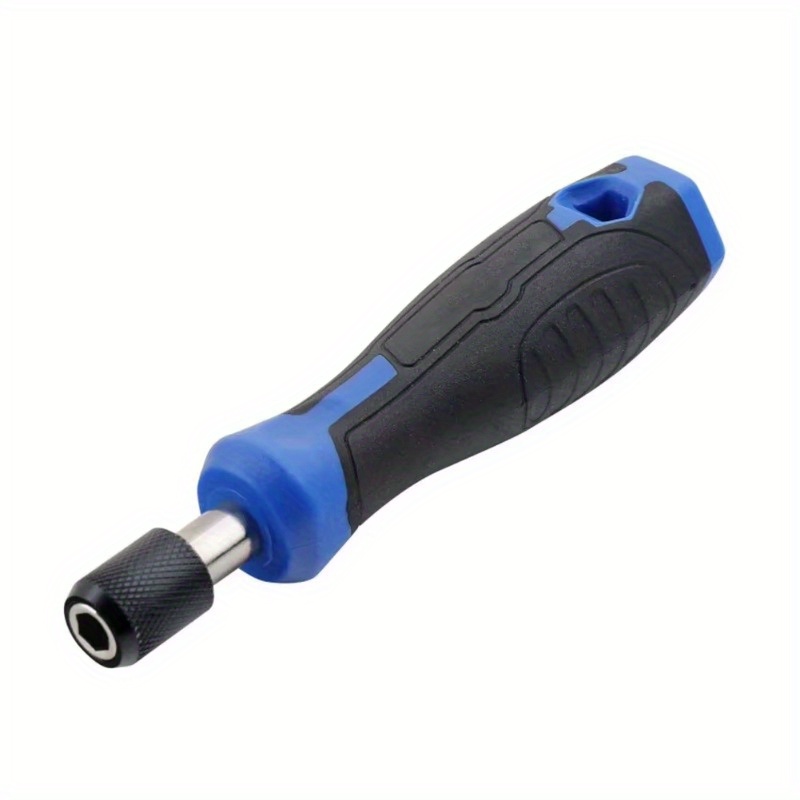 TEMU 1 X Chrome Vanadium 1/4'' Hex Screwdriver Handle With Magnetic Screwdriver Bit Retainer, Self-locking Adapter For Hex And Hex Screwdriver Bit
