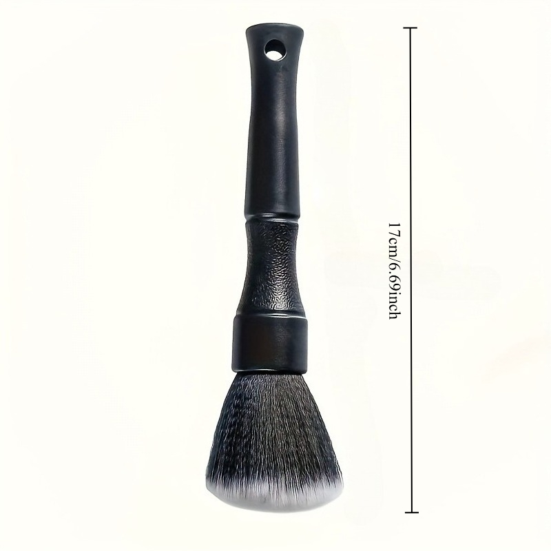 TEMU Soft Bristle Car Detailing Brush With Handle And Non-scratch Bristles - Air Vent, Dashboard, Buttons, Narrow Space Interior Cleaning Tool - Deep