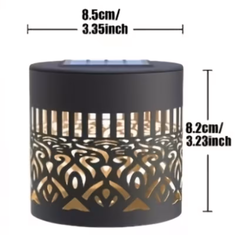 lot de 2 appliques murales solaires pour clôture, lampes murales led colorées avec motif mandala à changement de couleurs multiples/ , éclairage décoratif extérieur, ip65, pour la décoration de jardin, terrasse, escaliers et cour, avec plusieurs couleurs, déclairage et options de Détails du produit 2