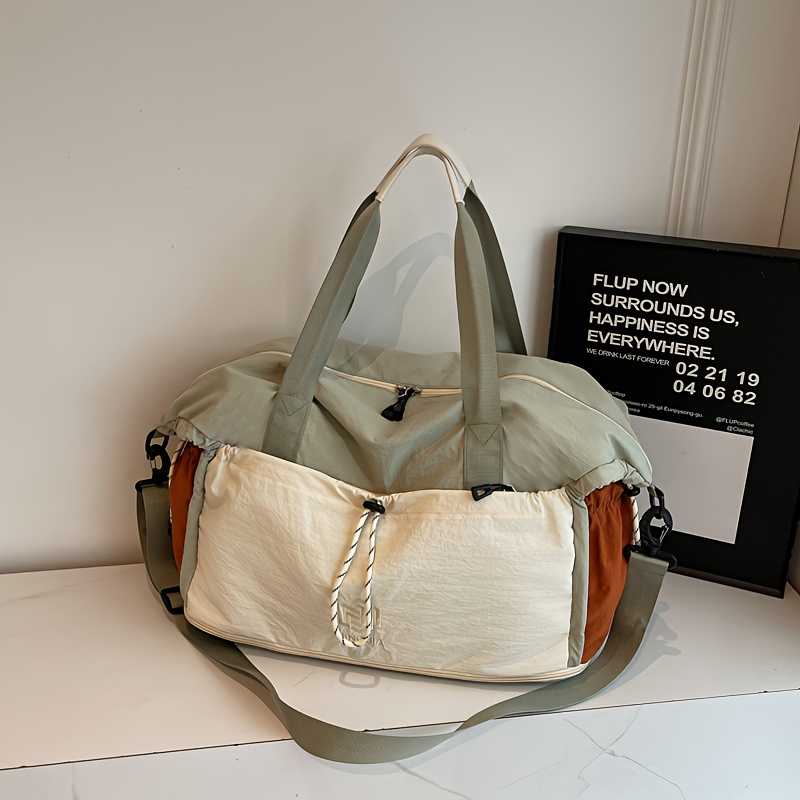 E-shop Erweiterbare Reisetasche - Geräumig, mit Trocken-/Nass-Trennung, Erhältlich in verschiedenen Farben (Beige, Schwarz, Blau, Grau) - für