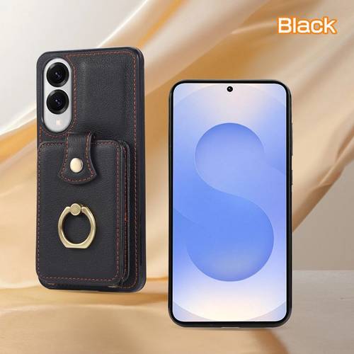phone case suitable for samsung s25edge phone case with card holder s25 slot high end leather card holder phone case lanyard new