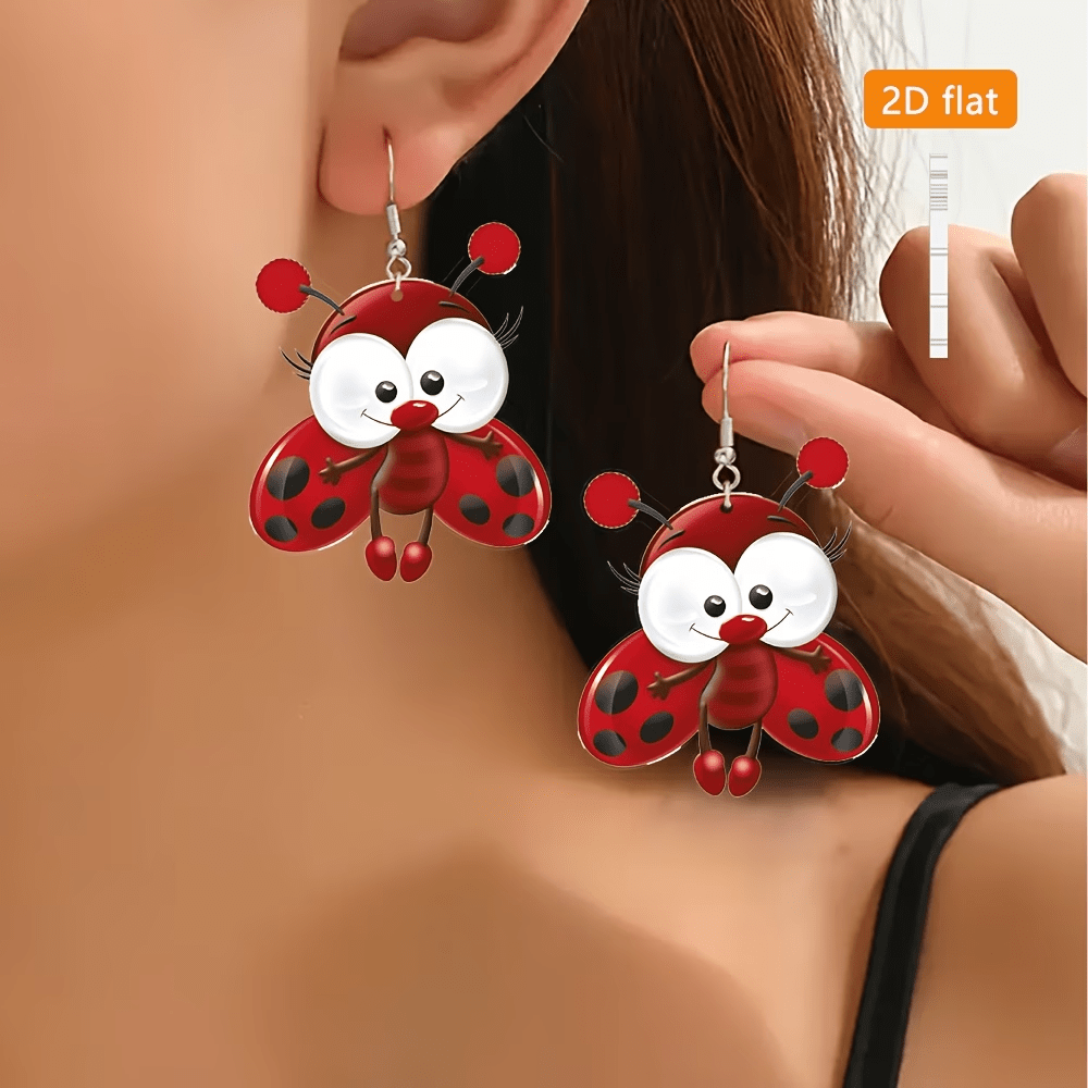 Women's Large-Eyed Insect Bug-Themed Ear Cuffs, Hypoallergenic