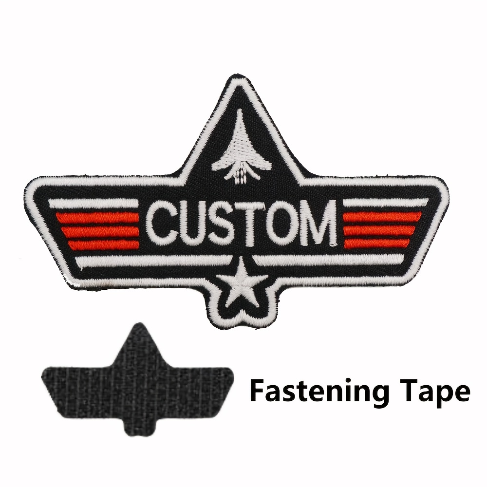 TEMU Customized Aviation Embroidered Badge Armband With Hook Backing, Enthusiast Morale Badge, Suitable Decorating Jackets And Backpacks