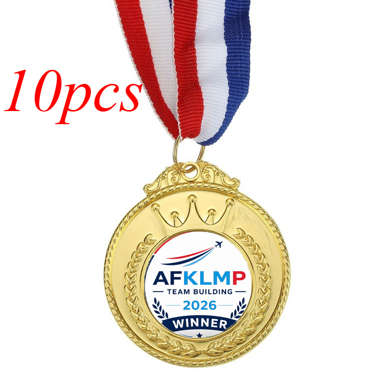 TEMU Customized A Set Of 5/10 Golden, Silver And Bronze Medals, With To Customize The Photo Logo. The Medals For , Football And Gymnastics Spelling