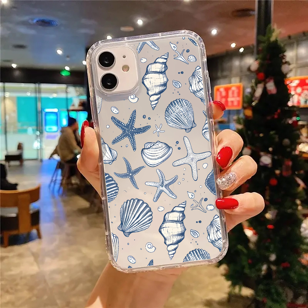 Clear Vsco Phone Cases Blue Shells Ocean Coastal Cowgirl Clear