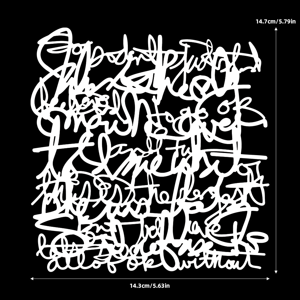 1pc Elegant Cursive Stencil - Reusable Writing Stencil For Diy Crafts, Scrapbooking, Cardmaking - Wood, Tile, Paper, Fabric, Floor & Wall Decor, Stencils For Crafts