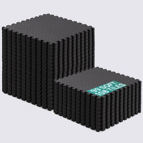 12 16 36 sq ft puzzle interlocking exercise tiles home gym exercise eva foam floor padding with border workout equipment