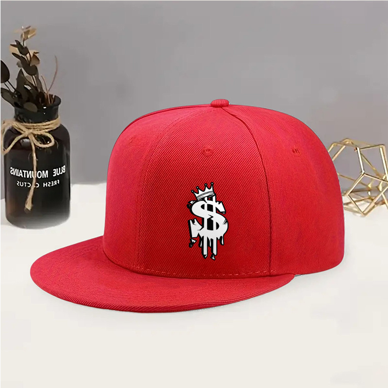Adjustable Flat-Brim Baseball Cap with Snap Closure, Unisex Breathable Hat Gelante Plain Blank Flat Brim Adjustable Snapback Baseball  main image 4