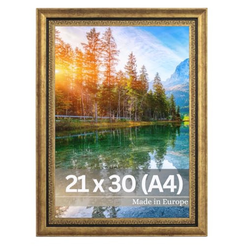 Picture Frame Boho A4 Frame: 16mm Photo Frame Vintage Decorative Rustic Picture Frame 20 Country House