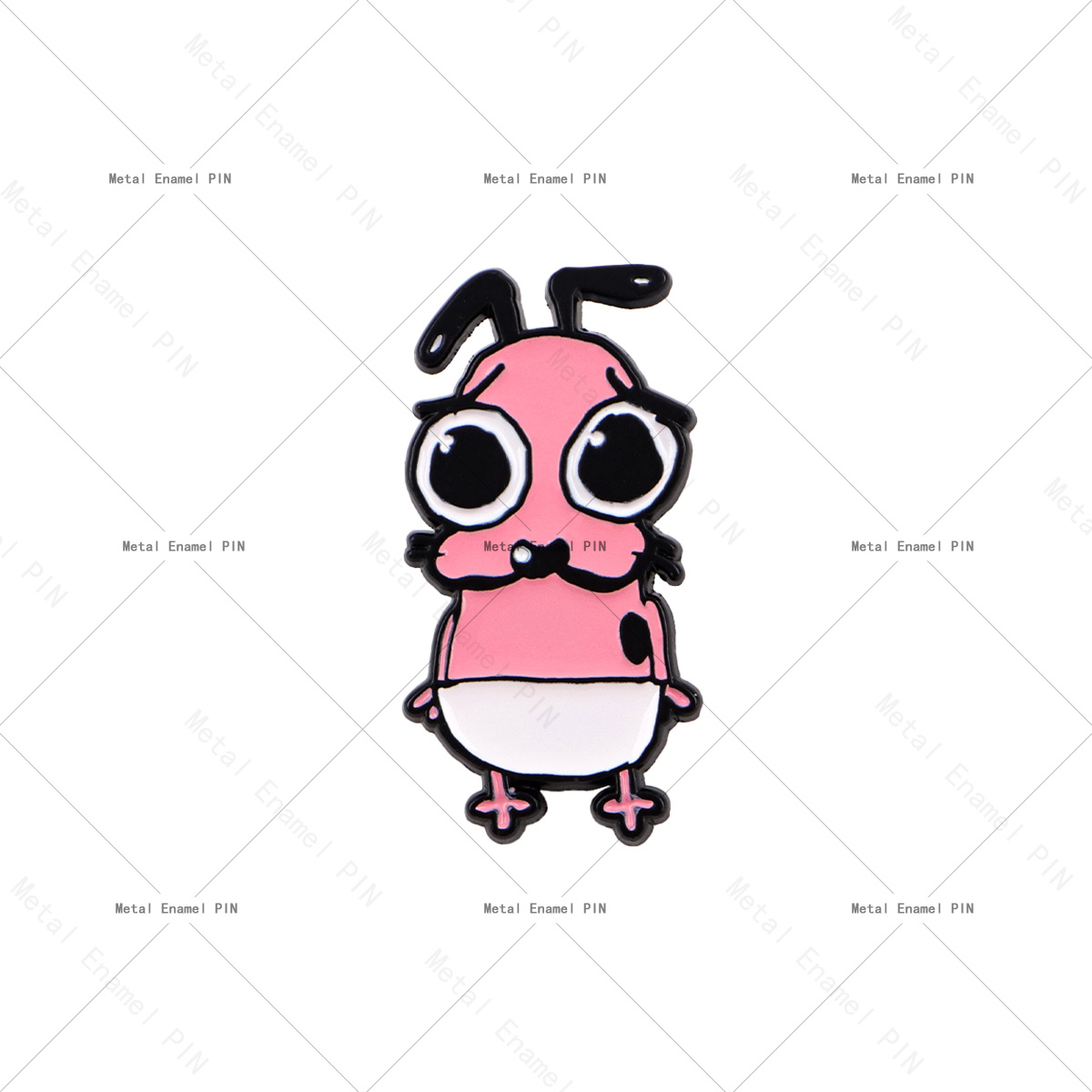 TEMU 1 pieza de broche de esmalte, alfiler de solapa de perro rosa de dibujos animados, de metal para mochilas, chaquetas, sombreros, regalo de