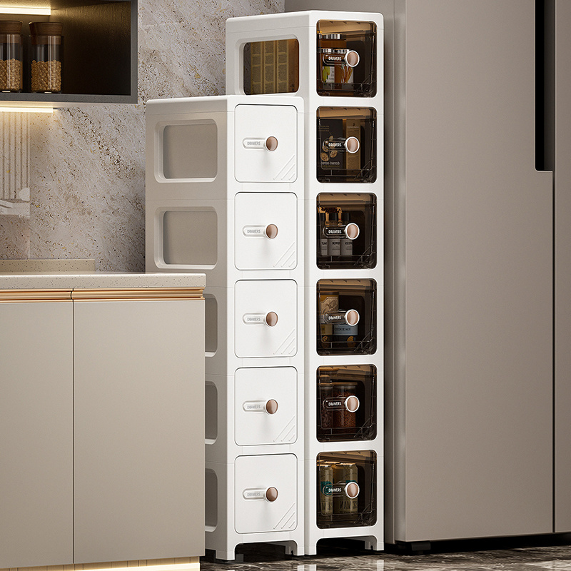 armário de armazenamento para   estreitos de 17cm, organizador de gavetas para cozinha, armário ultrafino para   da geladeira, caixa de armazenamento com tampa   para banheiro detalhes 2
