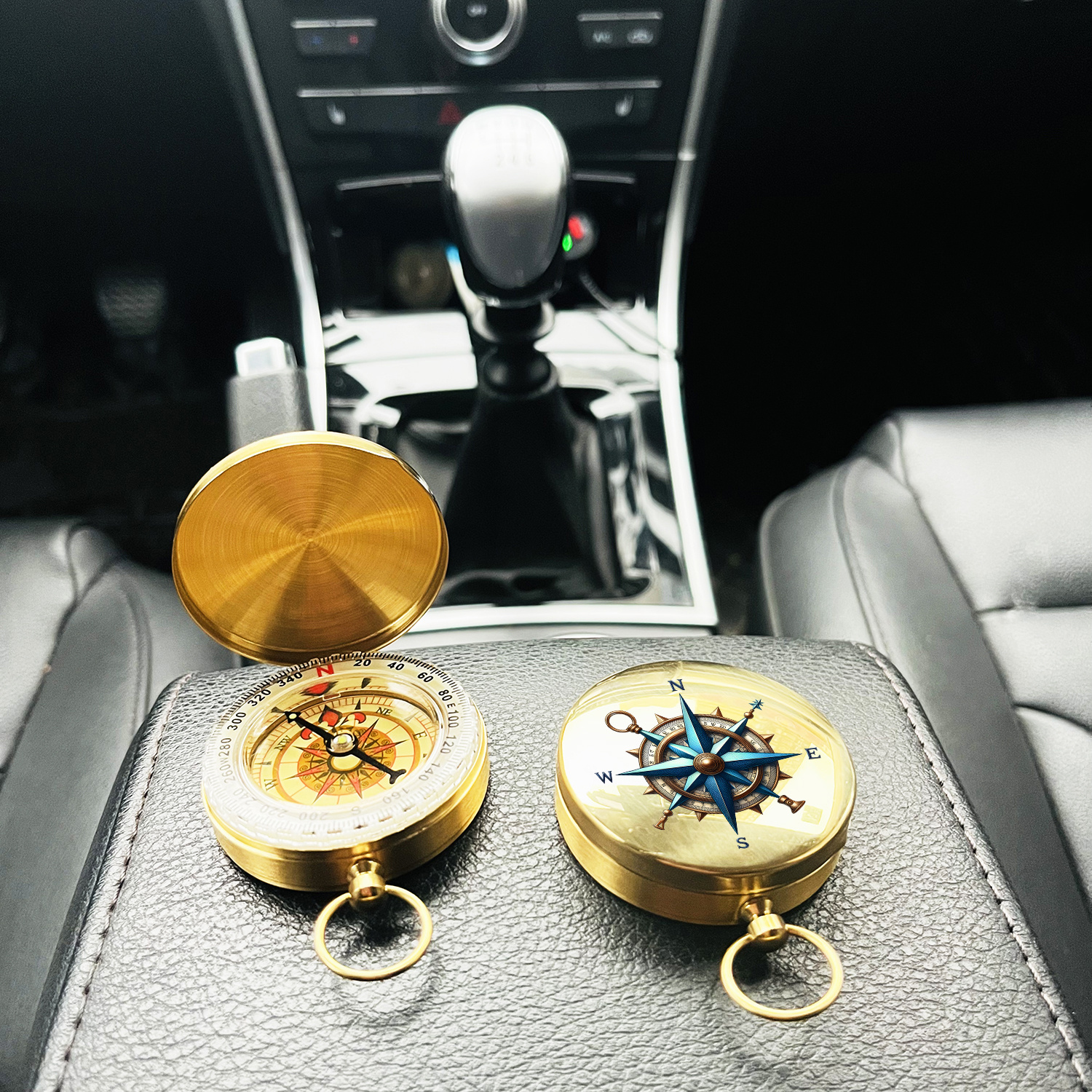 Portable Pocket Compass with Color-Coded Needle for Navigation