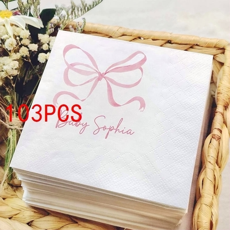 TEMU 22/52/103/193pcs Customizable Pink Bow And 