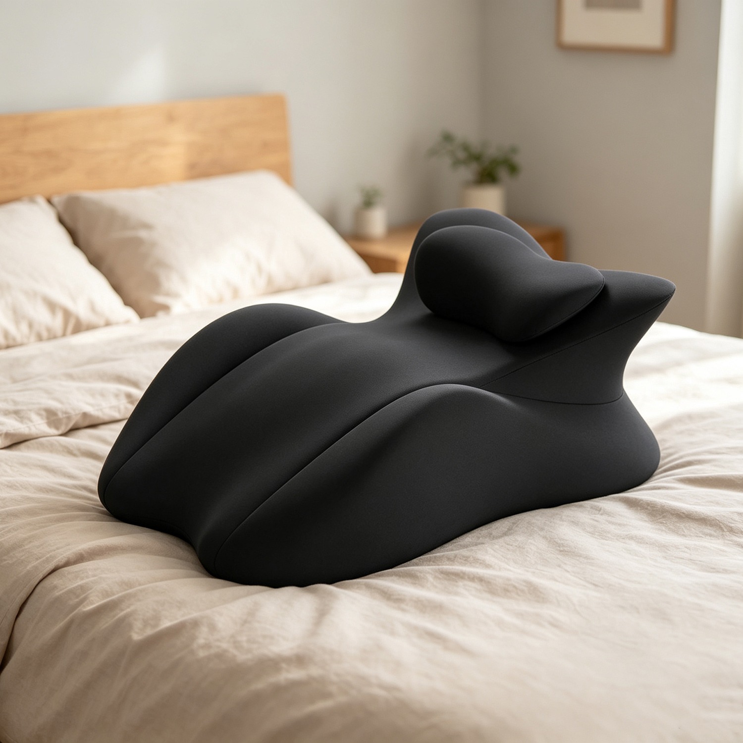 Wedge Pillow For Bed And Sofa, Ergonomic Back Cushion With Pillow, Reading Cushion For Erecting In Bed, Sleeping, Reading, Leg Raising
