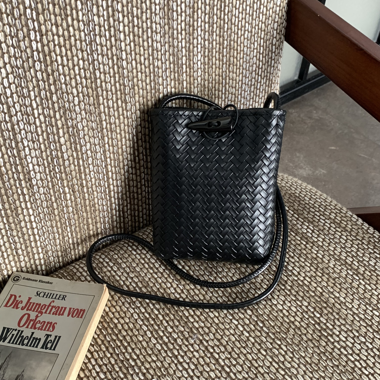 TEMU Women's Crossbody Bag, Niche Woven Large Capacity Soft Handbag Underarm Bag, Fashionable High-end Feel Phone Purse, Shoulder Bag Handbag, For