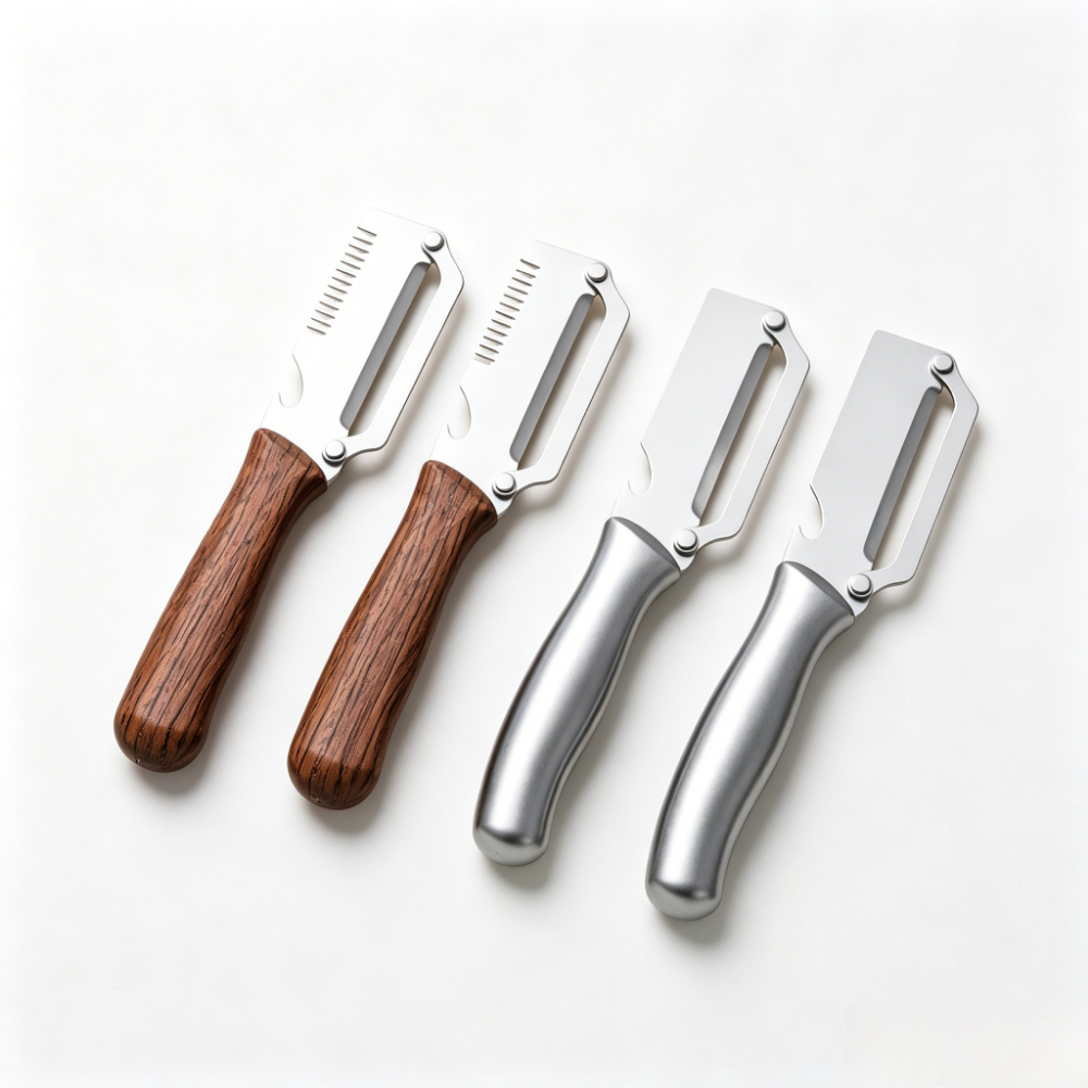 4pcs Multi-functional Stainless Steel Vegetable Peeler, Plastics Handle & Stainless Steel Blade Peeler, Built-in Bottle Opener Fruit & Vegetable Kitchen Peeling Tool, Durable Kitchen Peeling Tool