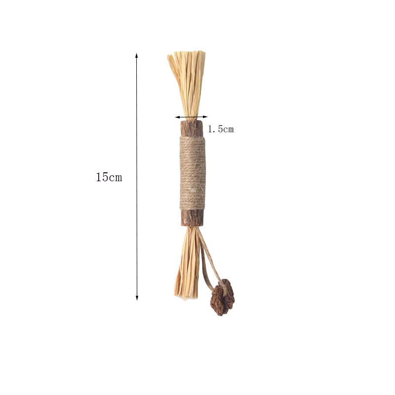 Cat Chew Sticks 5pcs Wooden Material Cat Teaser Toy Self-entertaining Balls Suitable For Cats To Pet Toys Versatile Ages Cute Design Modern Minimalist Style, Without Battery