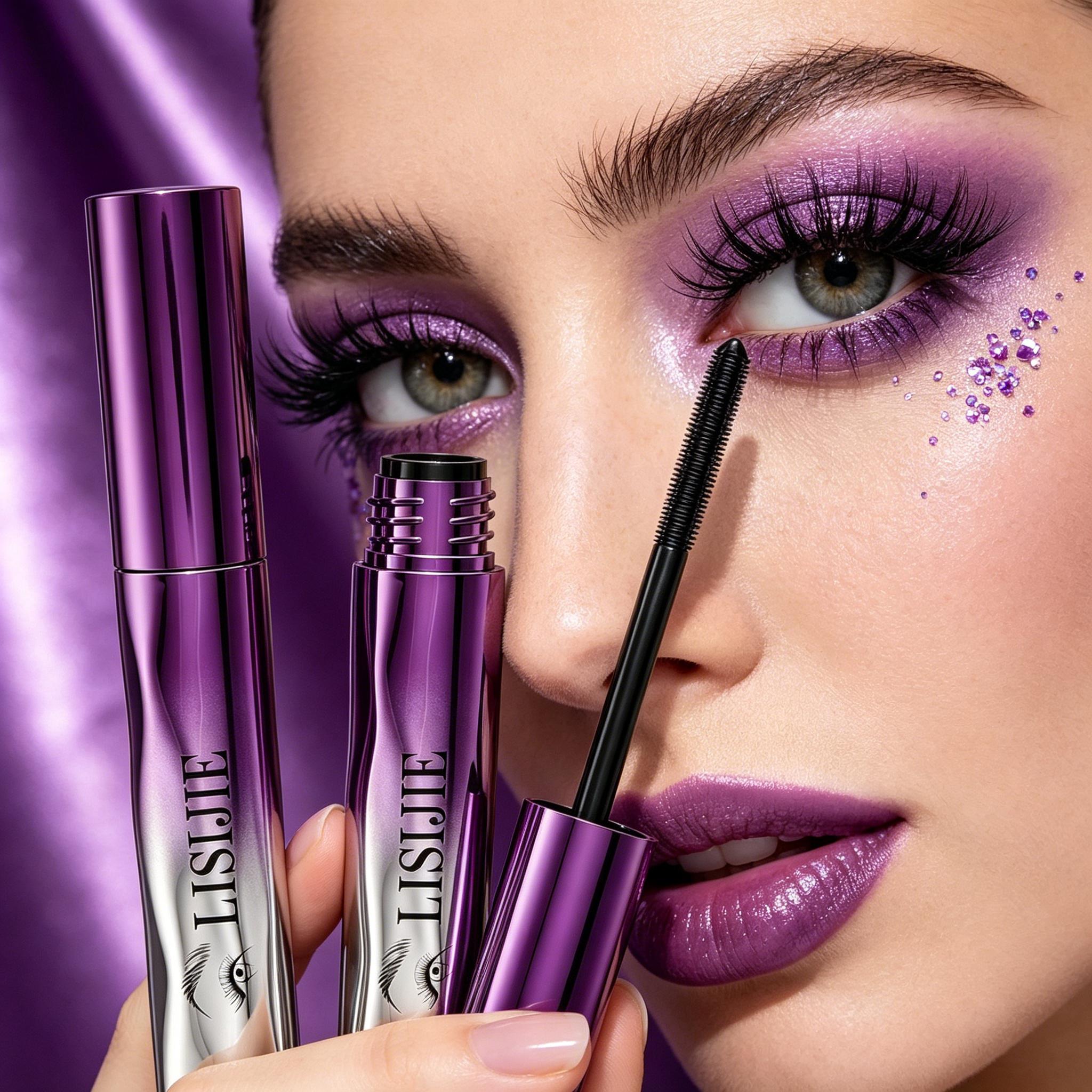 1 Black Steel Wand Mascara Brush Head, Waterproof, Sweatproof, Smudge-proof, Long-lasting Hold