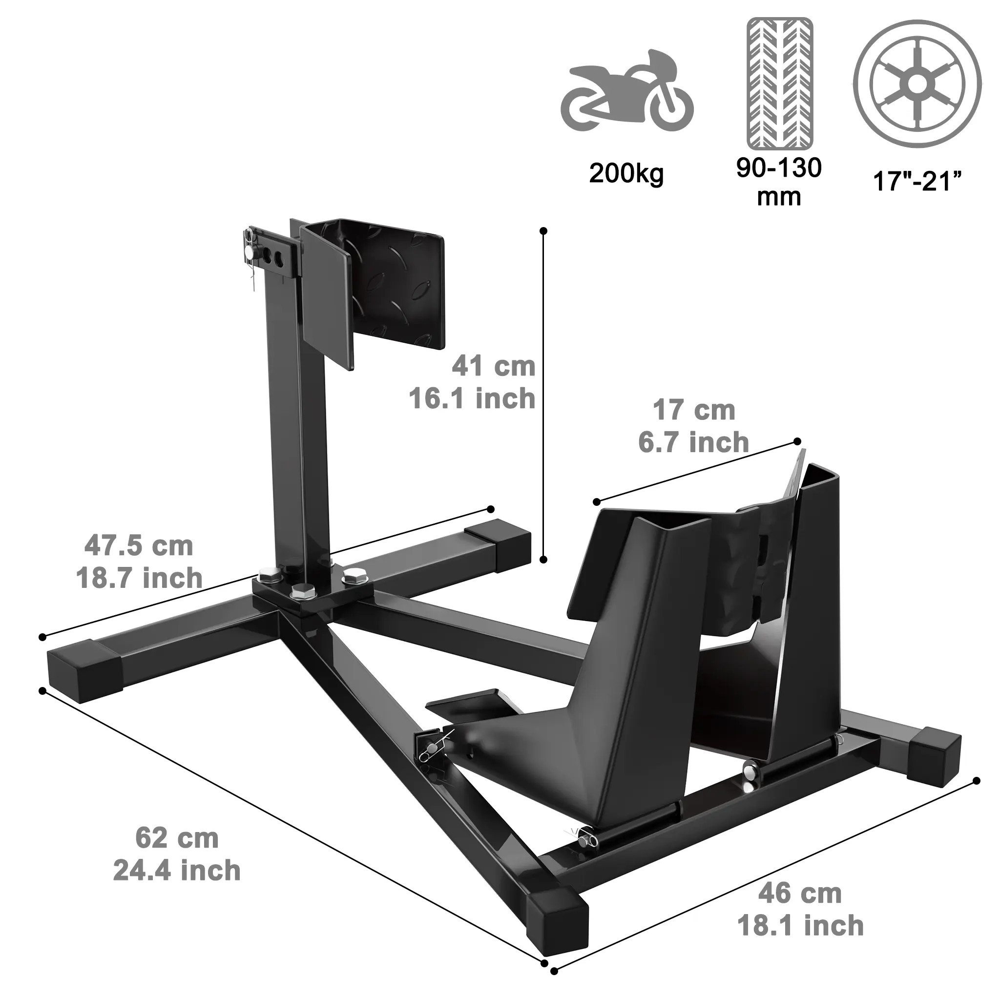 TEMU Motorbike Carriers For Front Wheels, Wheel Transport Carriers, Steel Adjustable Motorbike Rockers For Use As Transport Carriers And Assembly