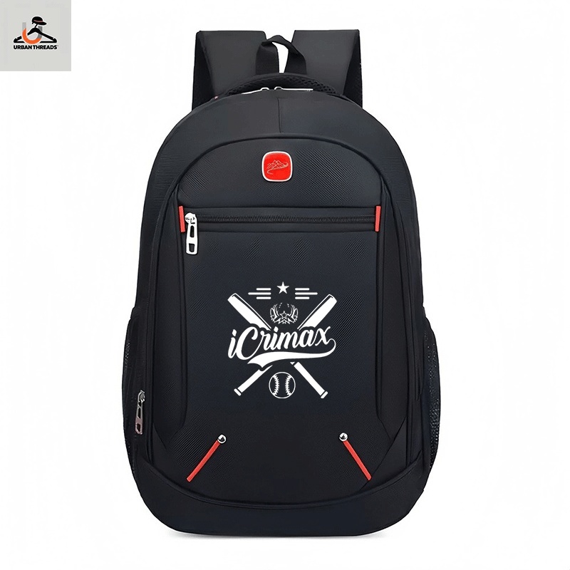 E-shop 1 Stück ICrimax Baseball-Themen Rucksack Kompatibel für &, Unisex Große Schultasche mit Mehreren Fächern, Verstellbare Träger & Langlebiges