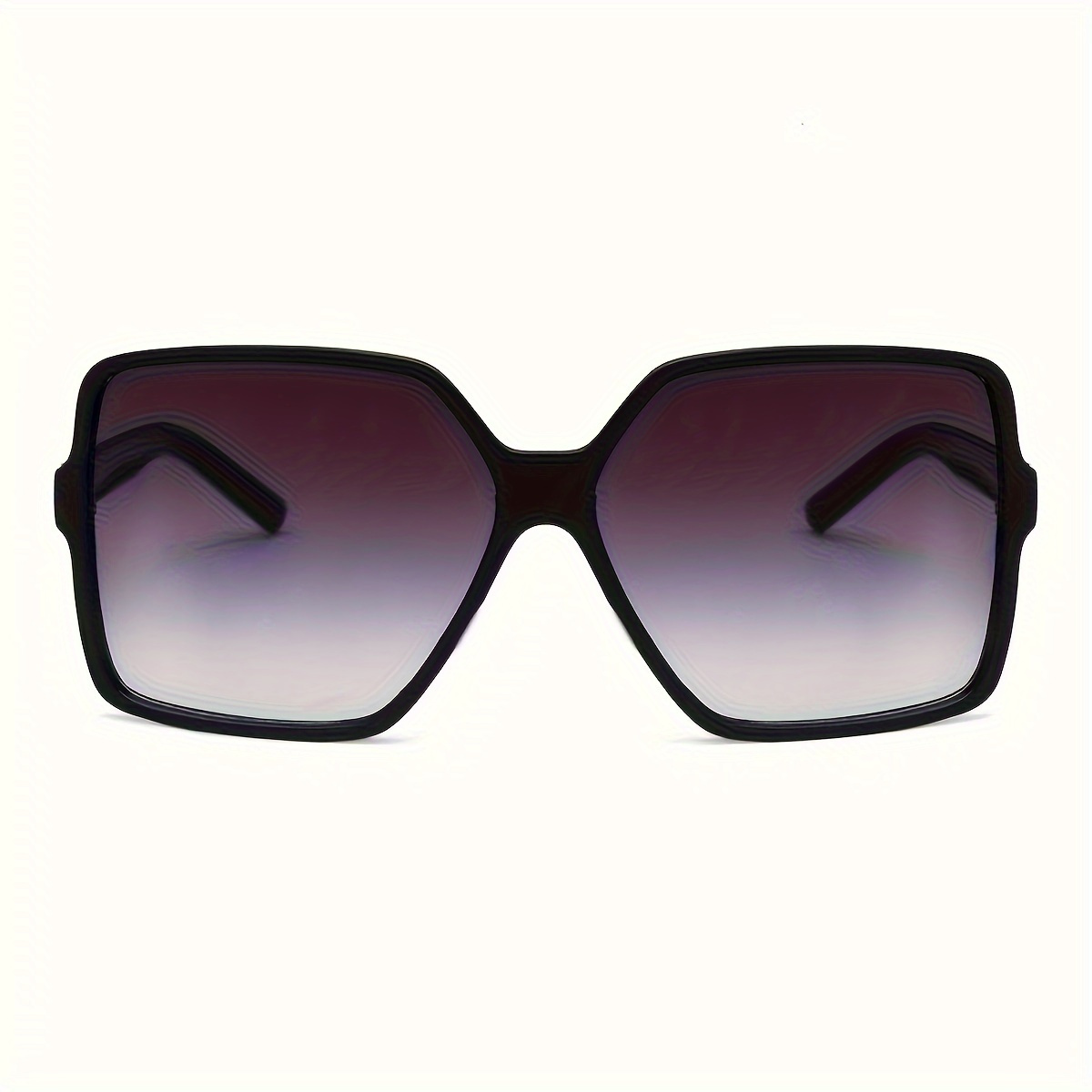 Oversized Round/Hexagonal Large Frame Fashion Glasses - Oversized Oversize PC Frame Glasses with Tinted, Lightweight & Durable, Oversizing Eyewear for Wide Face, European & American Style (No Prescription Needed) - Fashion Accessory