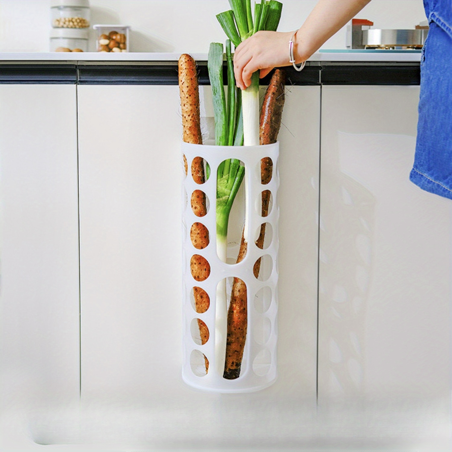 Dispensador de Bolsas de Compras de Gran Capacidad – Soporte de Bolsas de Plástico de Fácil Acceso con Múltiples Compartimentos, Diseño Ahorra Espacio para Cocina y Comedor, Opciones de Instalación Duraderas con Adhesivo o Tornillo, Soporte de Bolsas de Compras