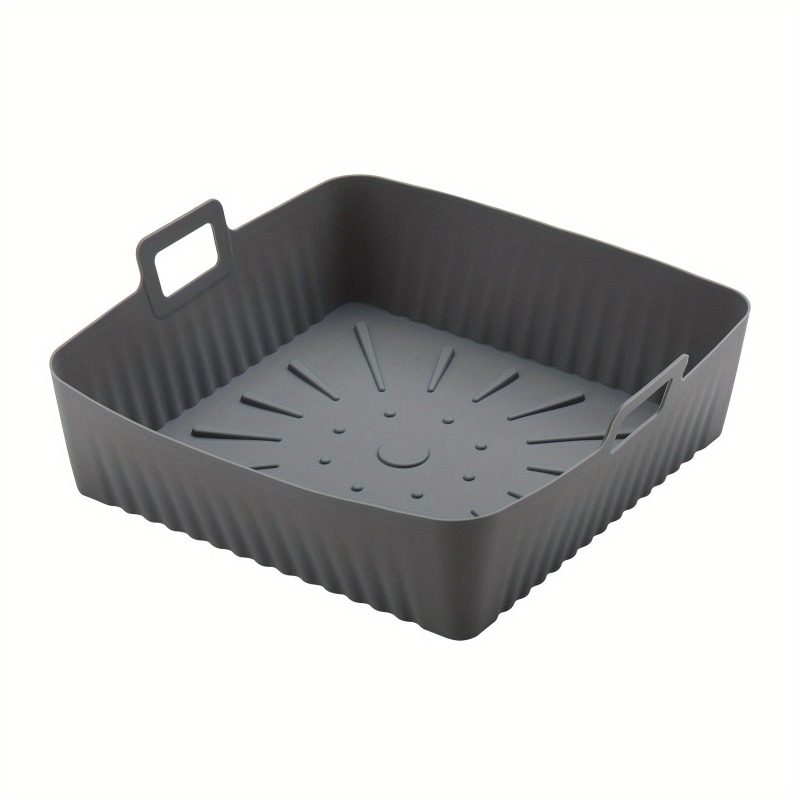 Image of Square Silicone Air Fryer Liner Tray – , Dishwasher Safe And Heat Resistant Deep Fryer And Air Fryer Basket Accessory – Perfect For Eid Mubarak
