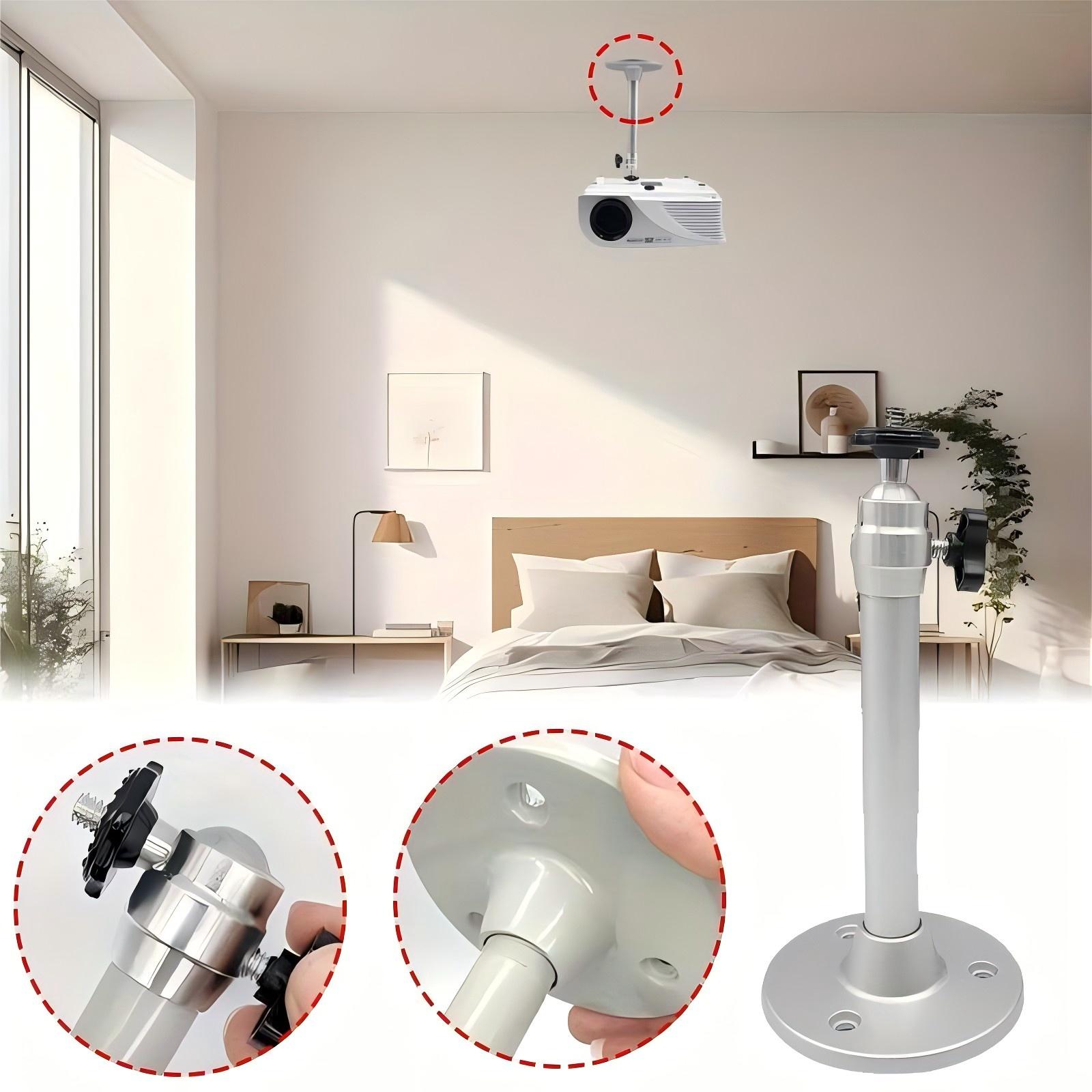 

Aluminum Alloy Projector & Tv Mount - 360° Rotatable, Wall Bracket For Home Decor And Photography