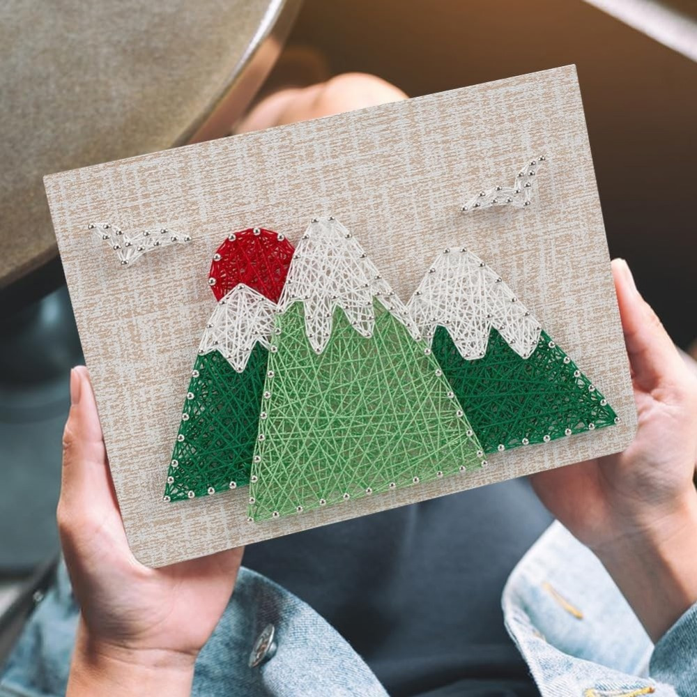 DIY String Art Kit With Lights & Dried Flowers - 3D Craft Kits For Home Decor