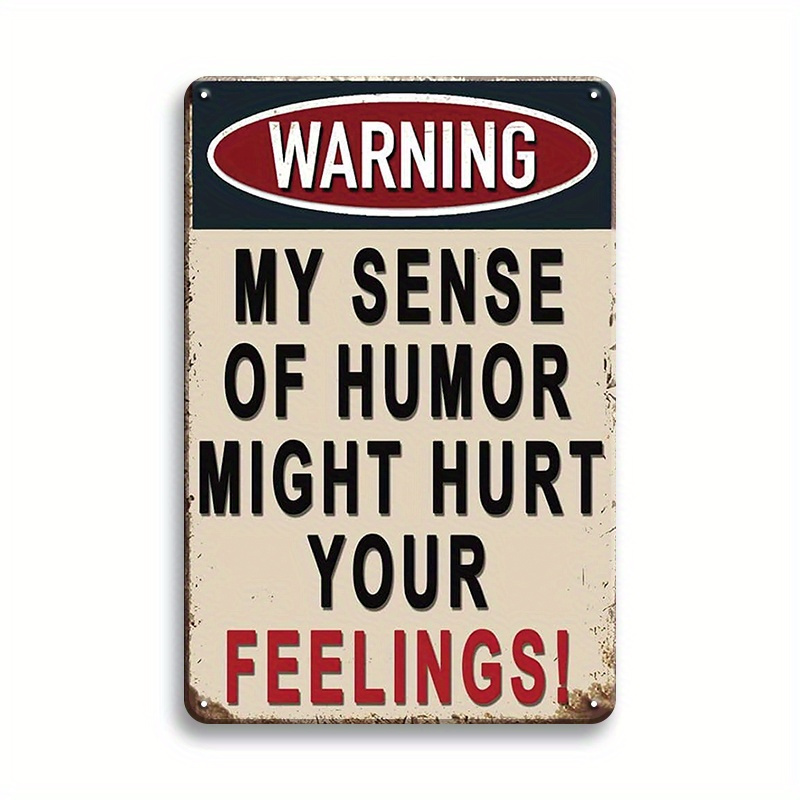 TEMU 2d Flat, 2d Flat 1pc 15cm X 20cm (5.85in X 7.8in) Wooden Decoration Funny Aluminum Ic Sign For Office Warning Of Humor May Hurt Your Feelings