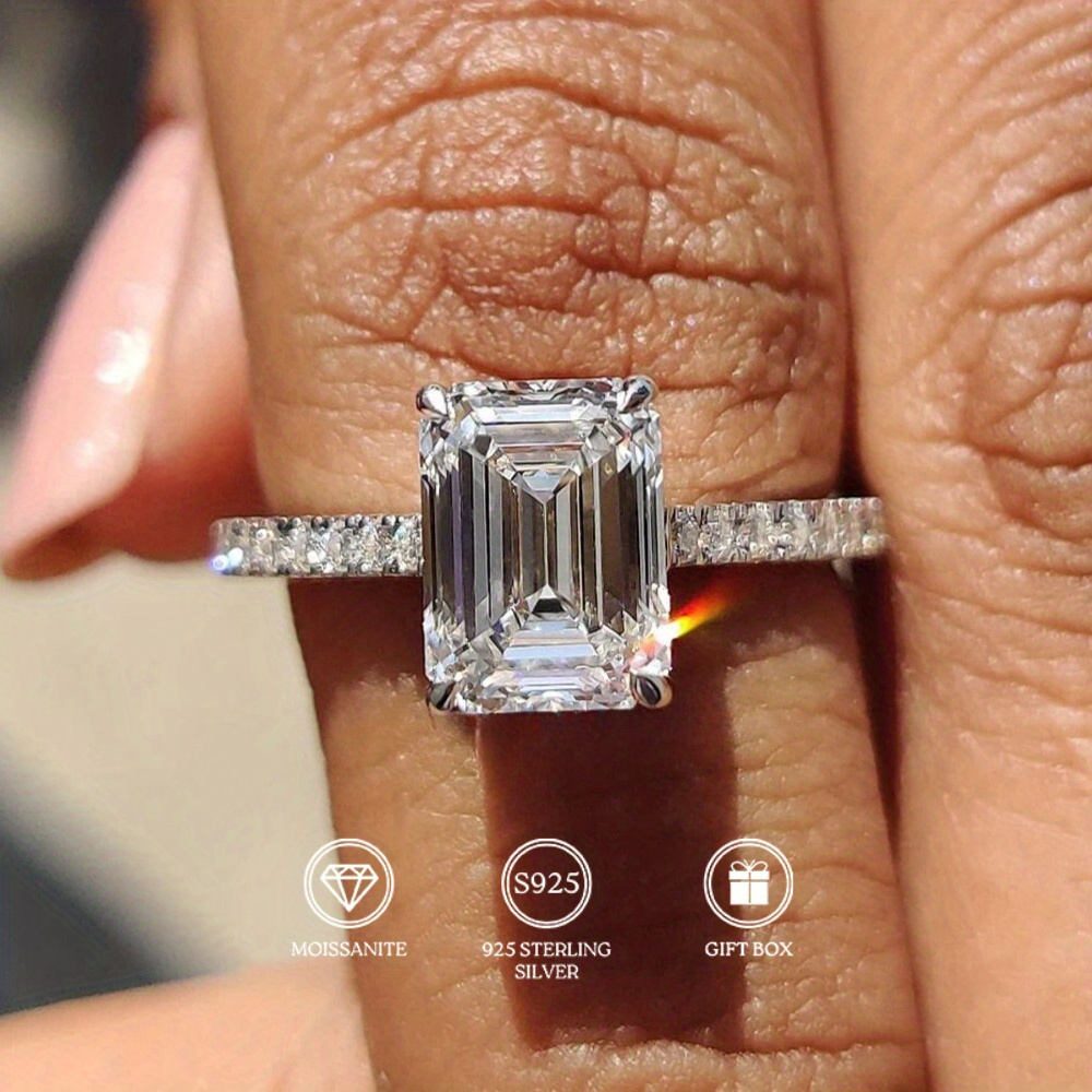 Oval Engagement Ring I Tested The Best Emerald Cut Fake Engagement