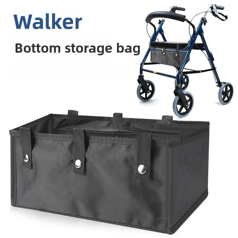 TEMU Boîte de rangement pour pied de déambulateur, grande pochette de rangement suspendue à grande capacité pour déambulateurs, organisateur de