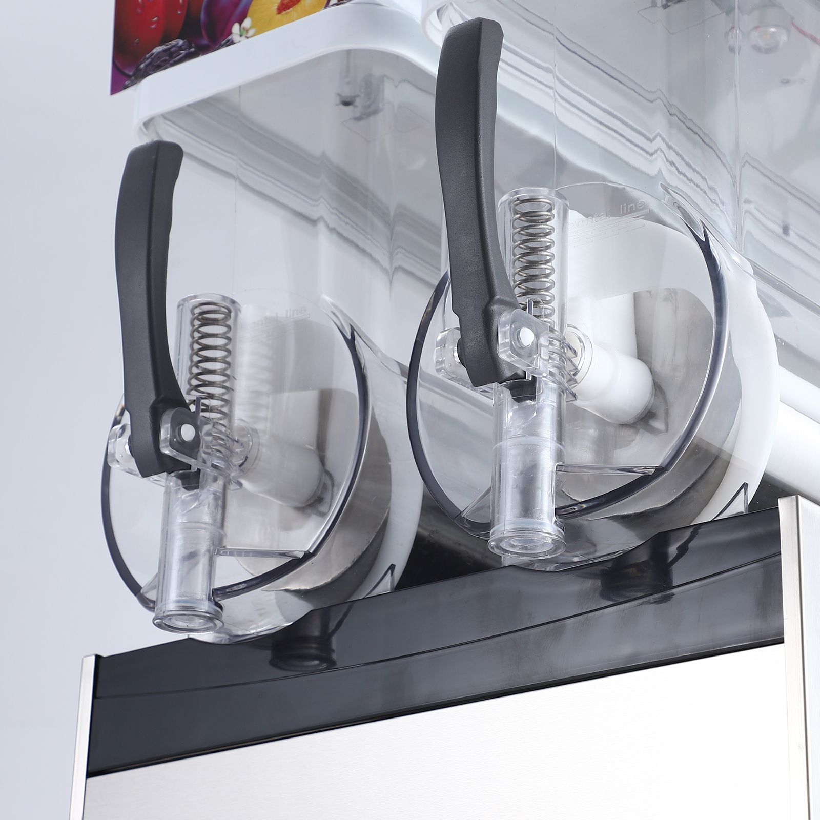 commercial slushy machines with a capacity of 30   or 8 gallons featuring 860 watts of   of stainless steel designed for making   drinks and margaritas   a self cleaning function   cocktails restaurants Product details 7