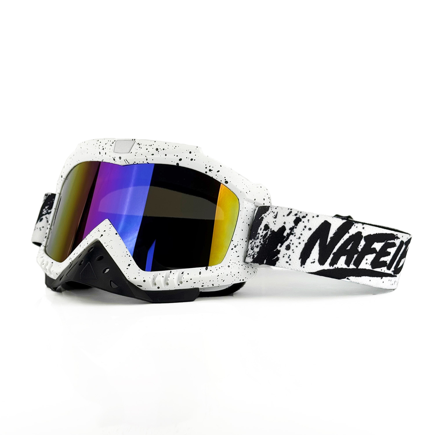 anti fog ski goggles with mirror lens tpu frame   thick foam padding adjustable strap for skiing snowboarding men women