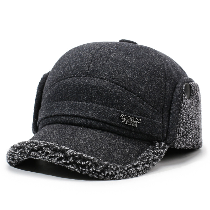 2025 Autumn/winter New Warm Hat For Men, Dad Outdoor Casual Thickened Middle-aged And Elderly -lined Ear Protection Hat