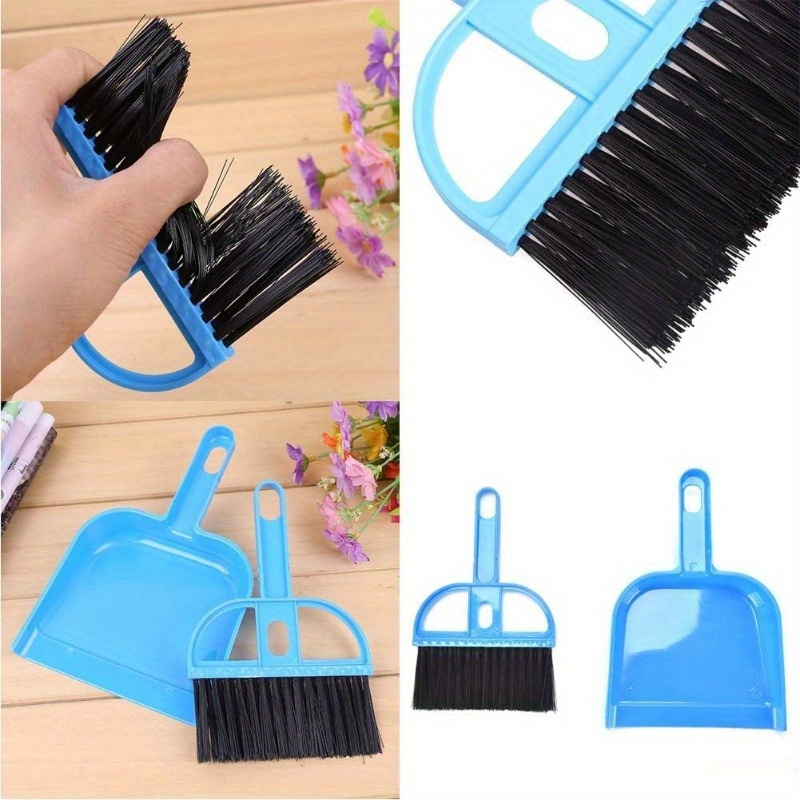 2 pack mini dustpan and brush set with ergonomic handle & locking mechanism - heavy-duty bpa-free plastic, compact pet cage cleaner with hanging storage for small animals - ideal for guinea  , cats, hamsters,  , rabbits, reptiles - multi-surface broom & dustpan for home, travel, rooms -   design, sturdy & durable, easy to store, ergonomic grip, foldable for   Product details 7