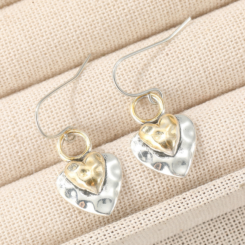 Retro Heart-Shaped Pendant Earrings for Women