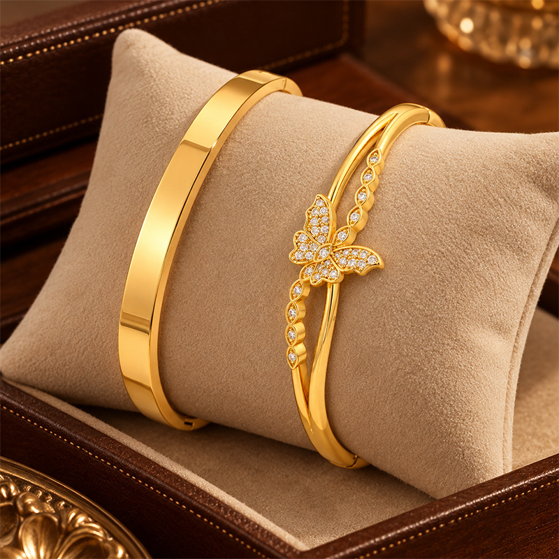 Light Luxury Stackable Bangles for Women, Gift Option